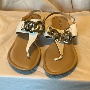 White Thong style sandals.
